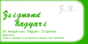 zsigmond magyari business card